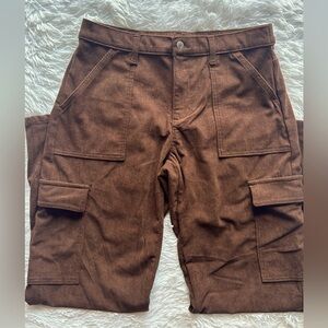 No Boundaries Women's Chocolate Corduroy Cargo Pants